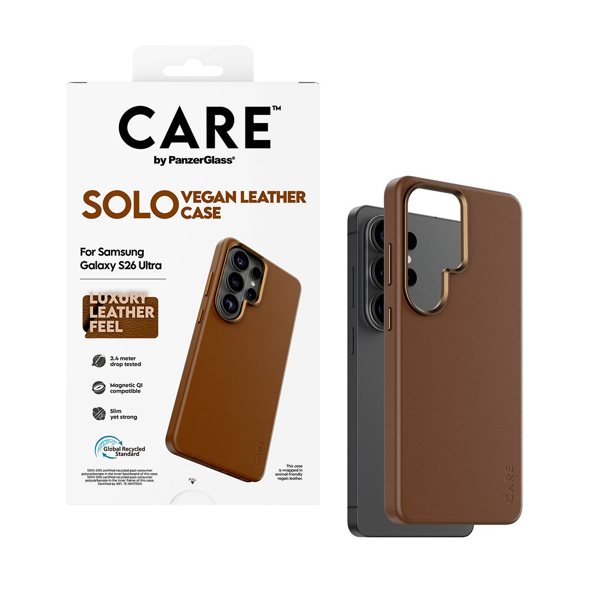 CARE™ by PanzerGlass® Solo Case Brun m. Qi Samsung Galaxy S26 Ultra